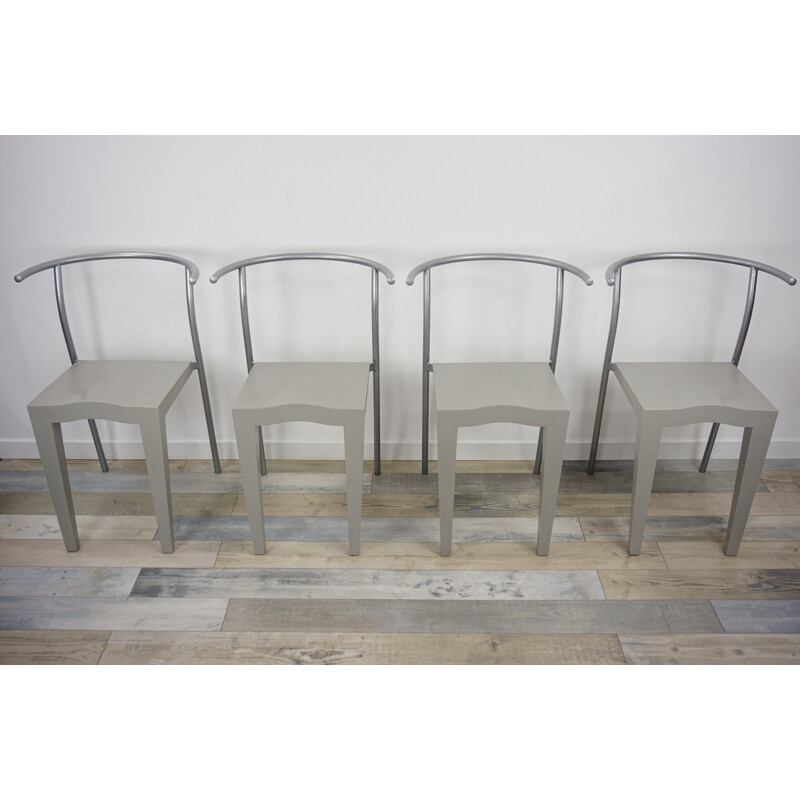 Set de 4 chaises vintage Dr Glob par Philippe Starck pour Kartell 1980s