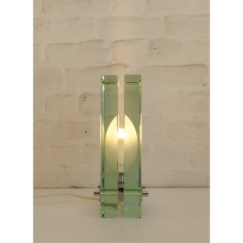 Vintage lamp in glass by Gallotti & Radice, 1970s