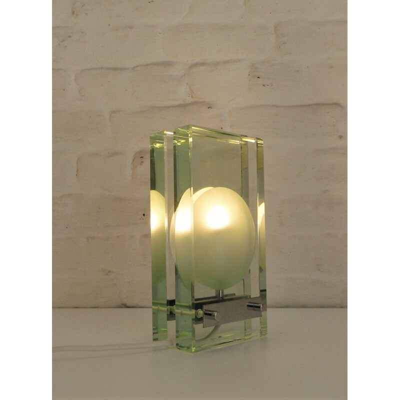 Vintage lamp in glass by Gallotti & Radice, 1970s