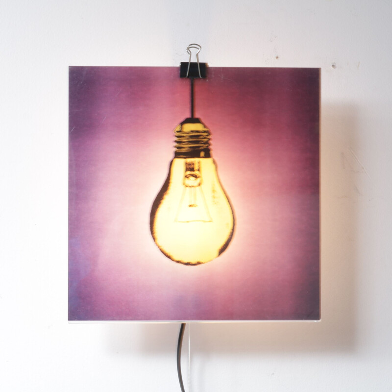 Vintage copylight wall lamp designed by Gerhard Trautmann for Brainbox