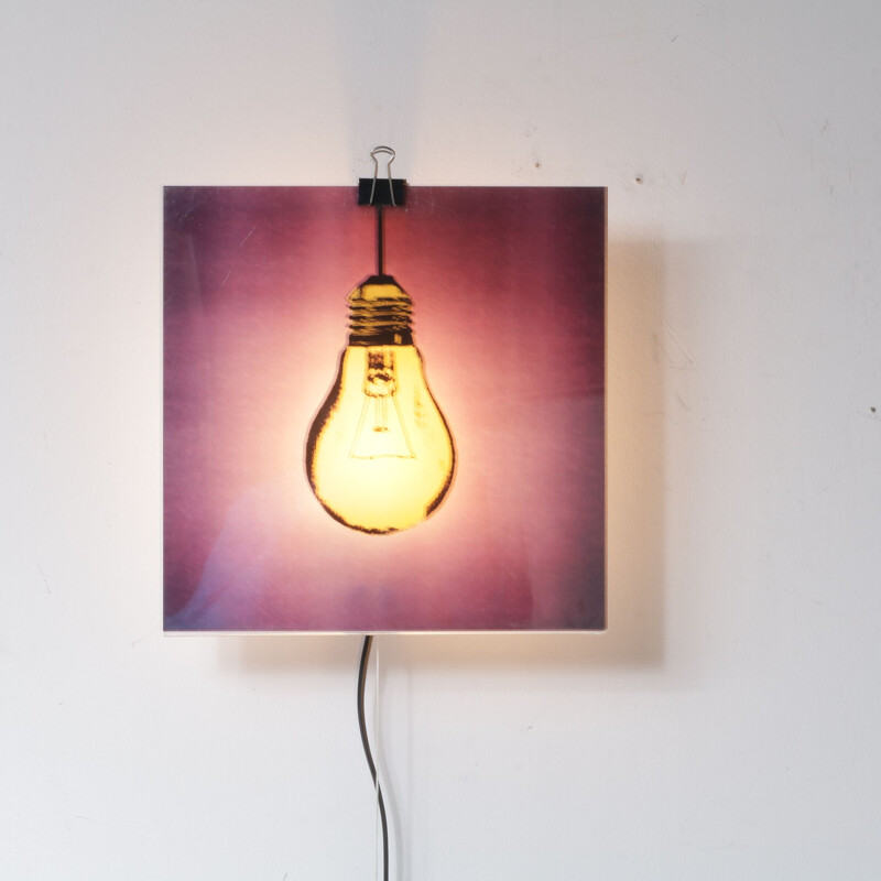 Vintage copylight wall lamp designed by Gerhard Trautmann for Brainbox