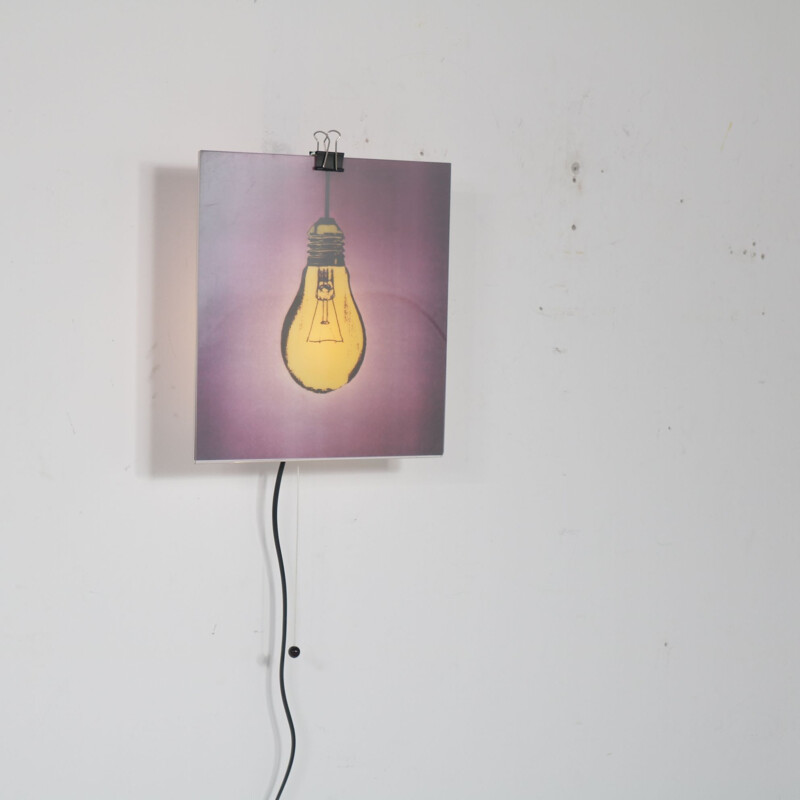 Vintage copylight wall lamp designed by Gerhard Trautmann for Brainbox