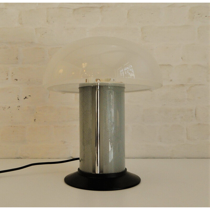 Vintage glass lamp by Federico de Majo 1980