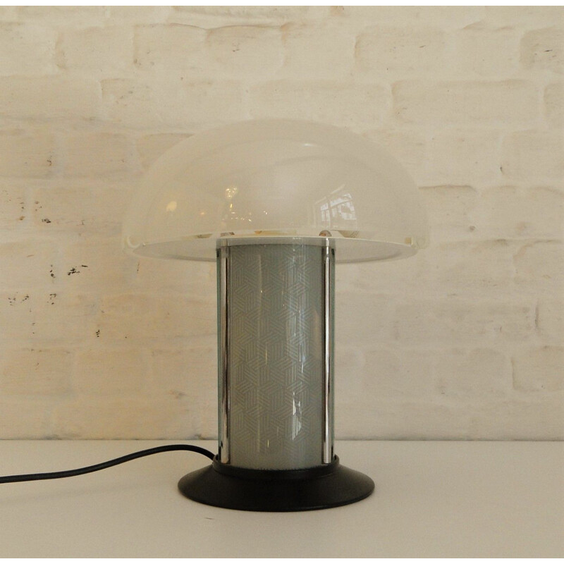 Vintage glass lamp by Federico de Majo 1980