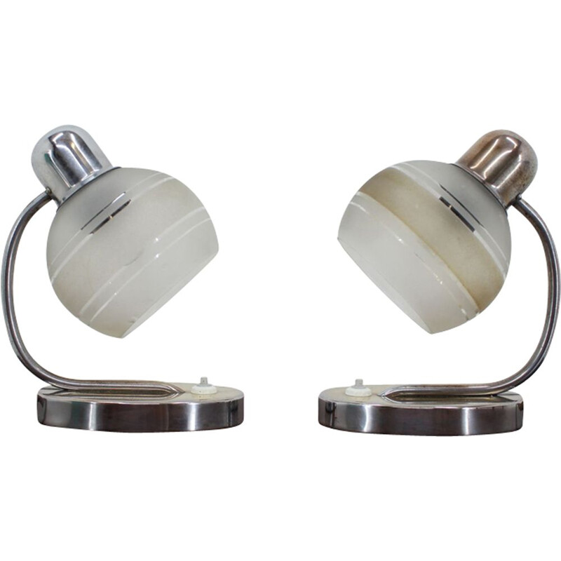 Set of two vintage table lamp, Napako, 1970