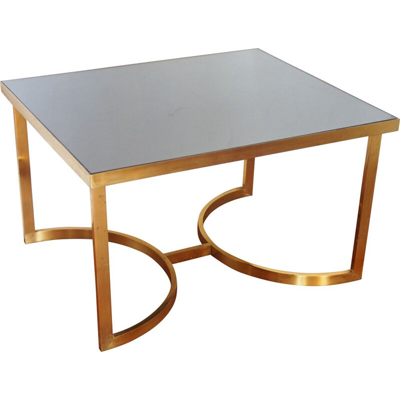 Vintage brass coffee table, 1970