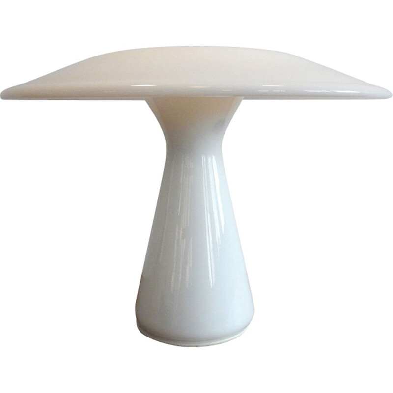 Vintage White Phoenix table lamp by Sidse Werner for Holmegaard, Denmark 1980