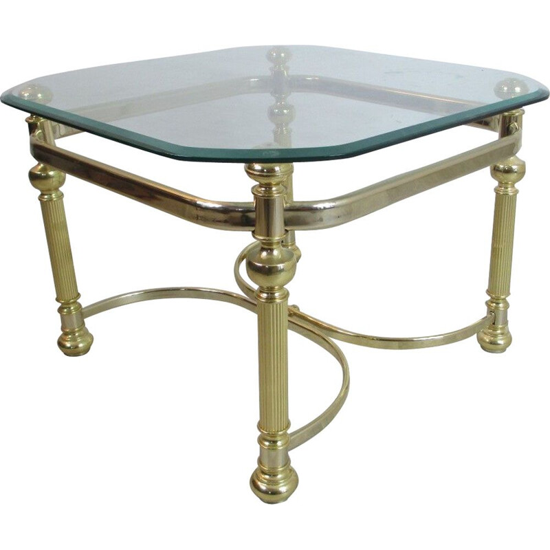 Vintage brass coffee table 1970s