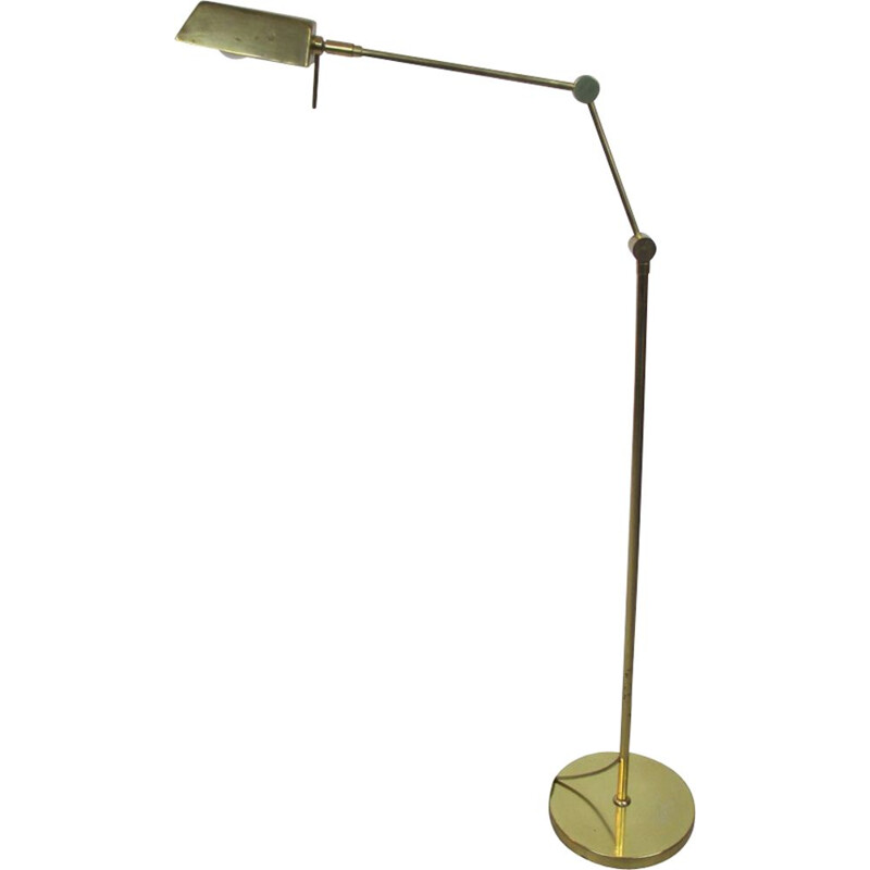 Vintage Brass Floor Lamp 1950s