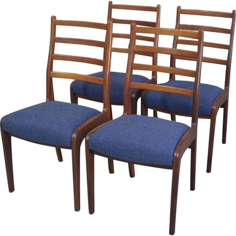 Ensemble de 4 chaises vintage en teck par VB Wilkins pour G PLAN