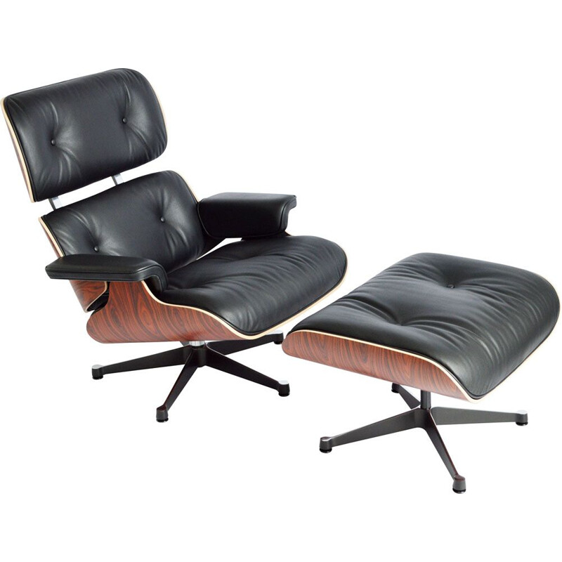 Vintage armchair & ottoman by Eames for vitra 