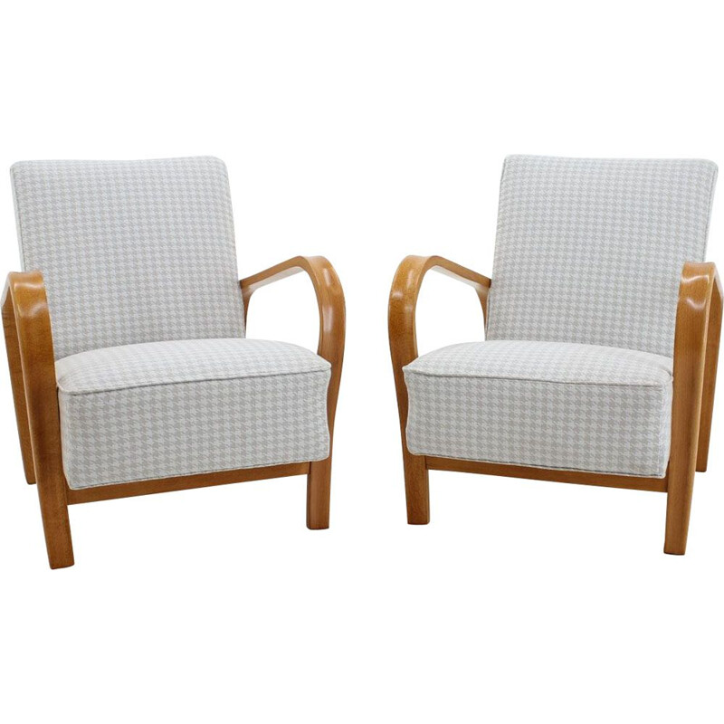 Set of 2 vintage Armchair by  Karel Koželka, Antonín Kropáček 1950s