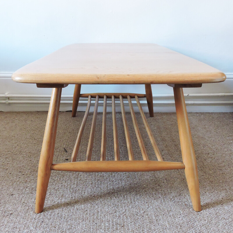 Vintage Ercol coffee table with magazine rack 1960