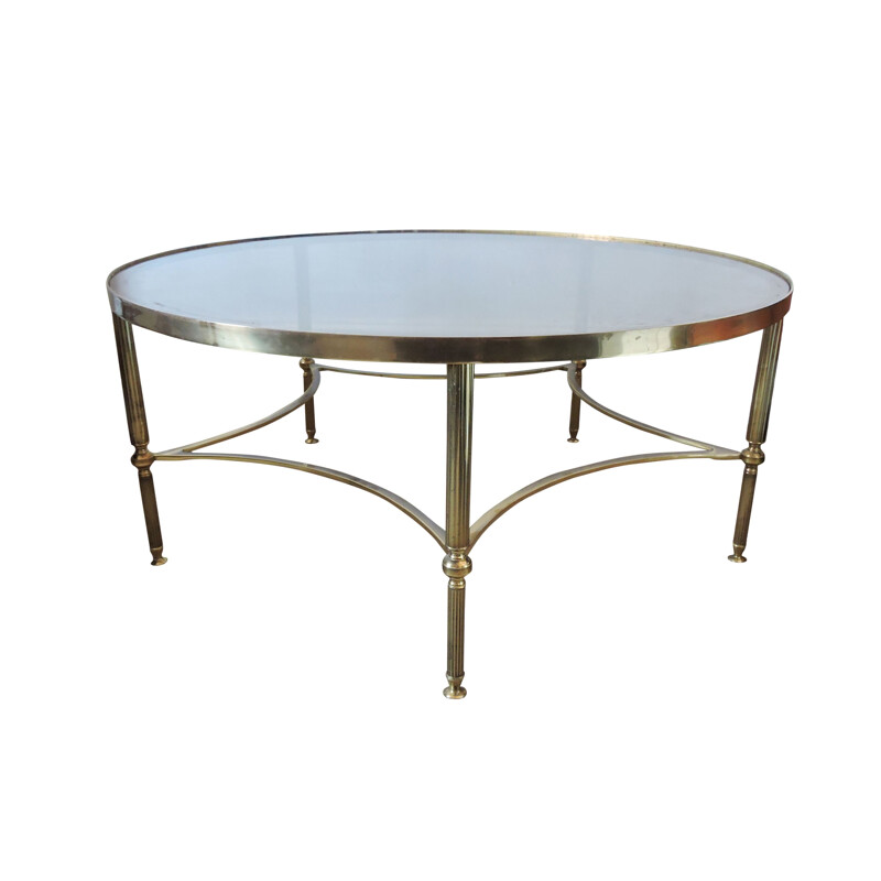 Vintage coffee table with brass details,1950 