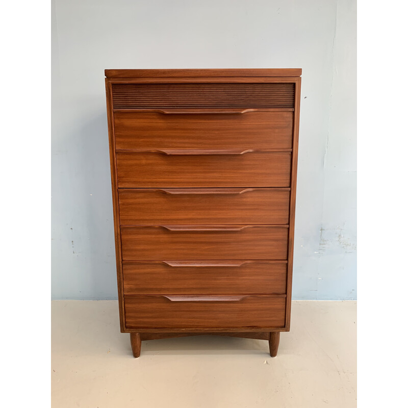 Vintage teak chest of drawers 1960s