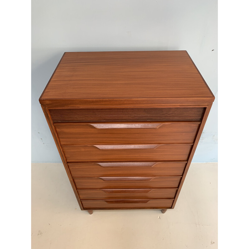 Vintage teak chest of drawers 1960s