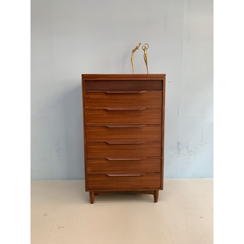 Vintage teak chest of drawers 1960s