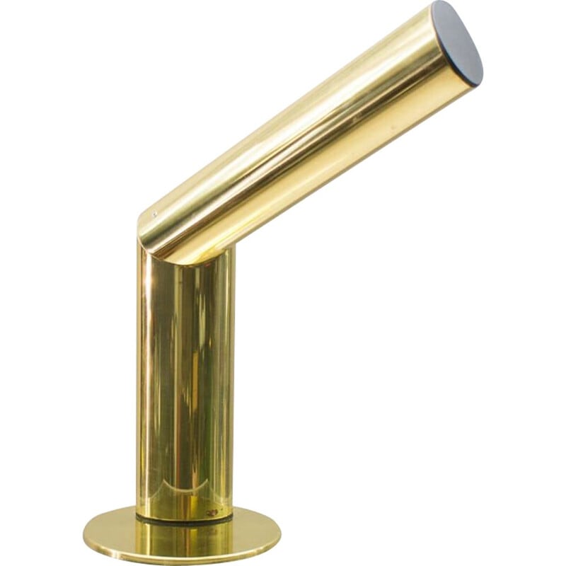 Vintage brass table lamp by Jonas Hidle for Høvik Lys As, Norway 1980