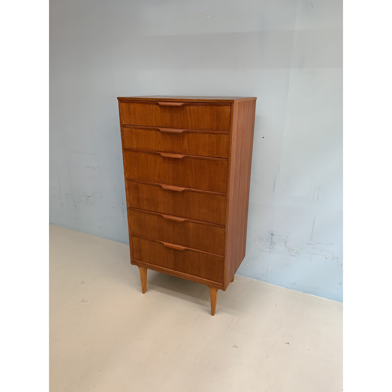 Vintage teak chest of drawers by Frank Guille 1960s