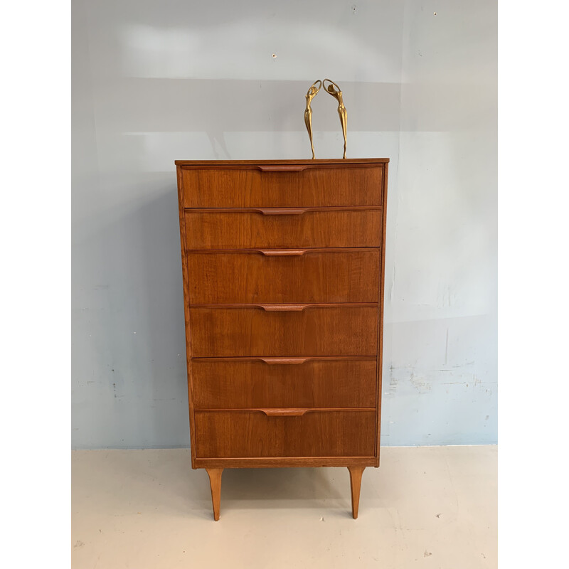 Vintage teak chest of drawers by Frank Guille 1960s