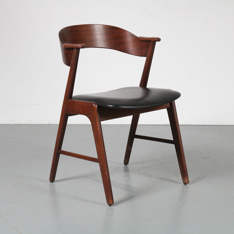 Vintage rosewood dinning chair by Kai Kristiansen for Korup 1950