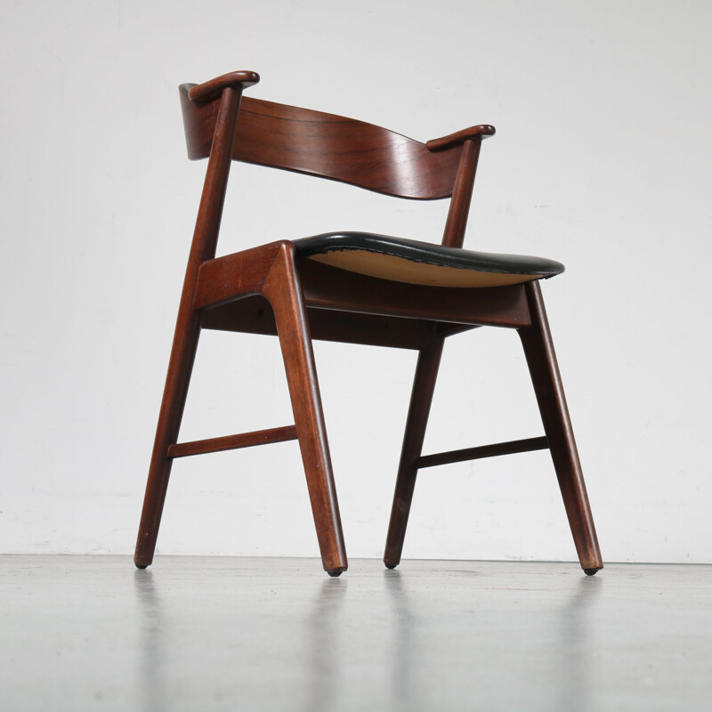 Vintage rosewood dinning chair by Kai Kristiansen for Korup 1950