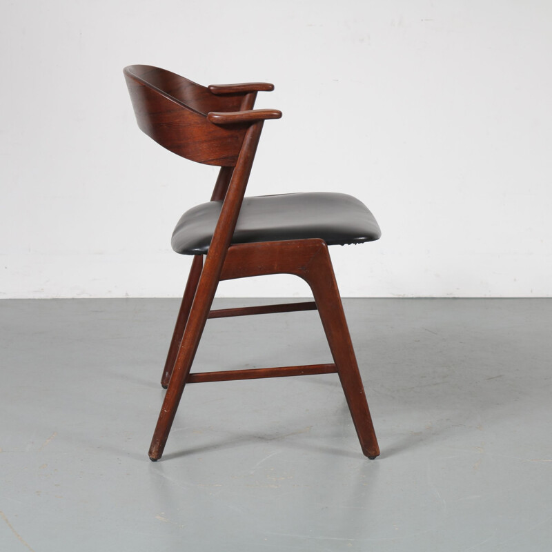 Chaise de salle à manger vintage en palissandre par Kai Kristiansen pour Korup 1950