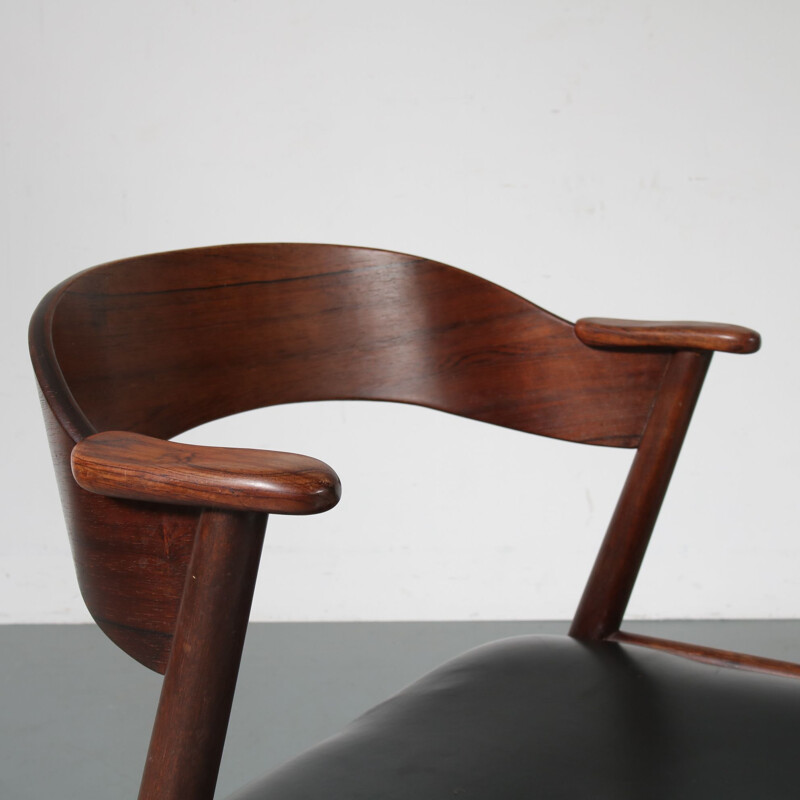 Vintage rosewood dinning chair by Kai Kristiansen for Korup 1950