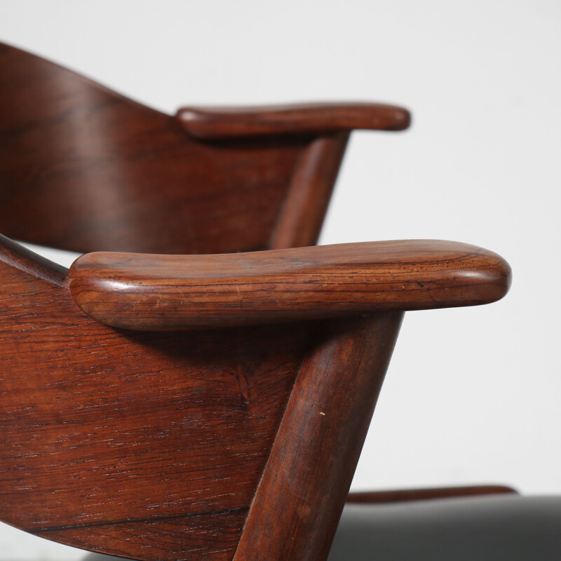 Vintage rosewood dinning chair by Kai Kristiansen for Korup 1950