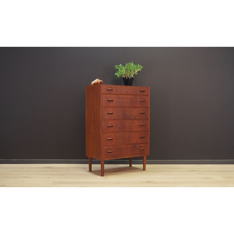 Vintage teak chest of drawers 1970