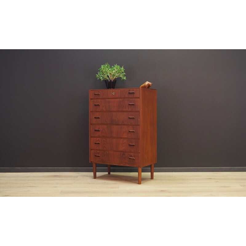 Vintage teak chest of drawers 1970