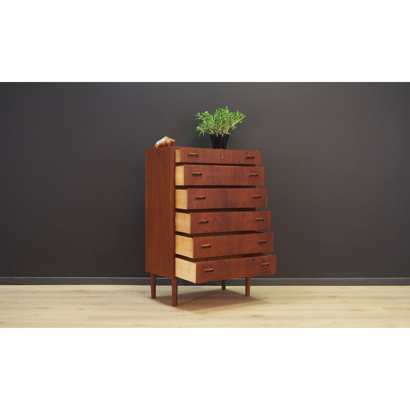 Vintage teak chest of drawers 1970