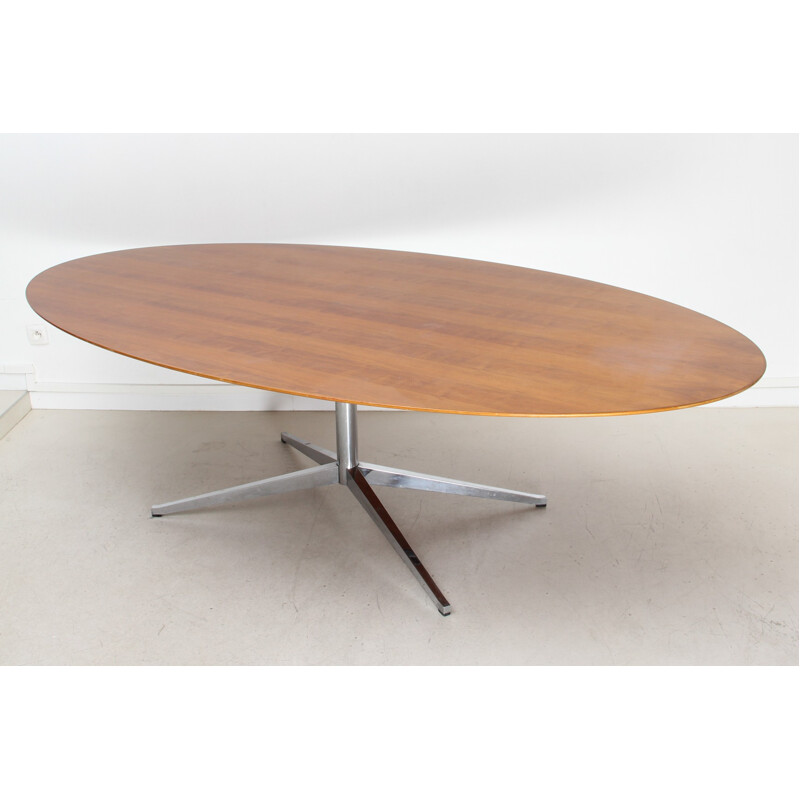 Grande table à repas ovale en bois Knoll, Florence KNOLL - 1960