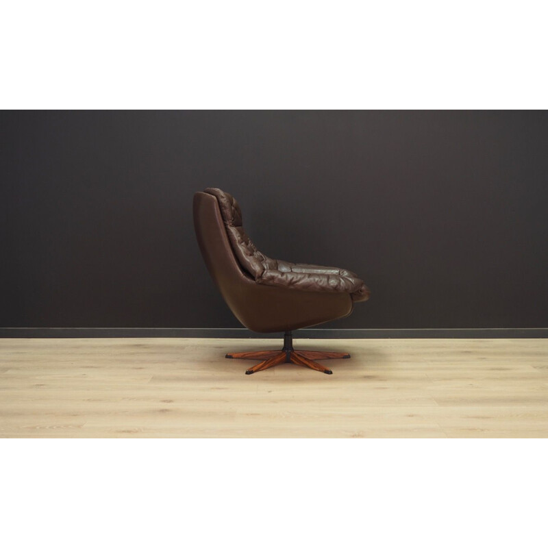Vintage leather armchair by H.W Klein,1970