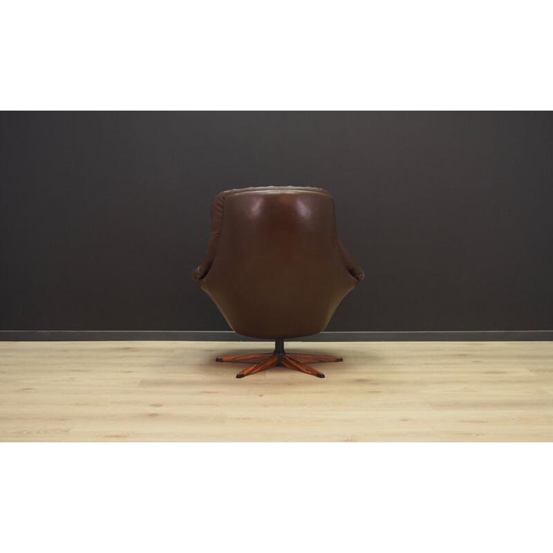 Vintage leather armchair by H.W Klein,1970