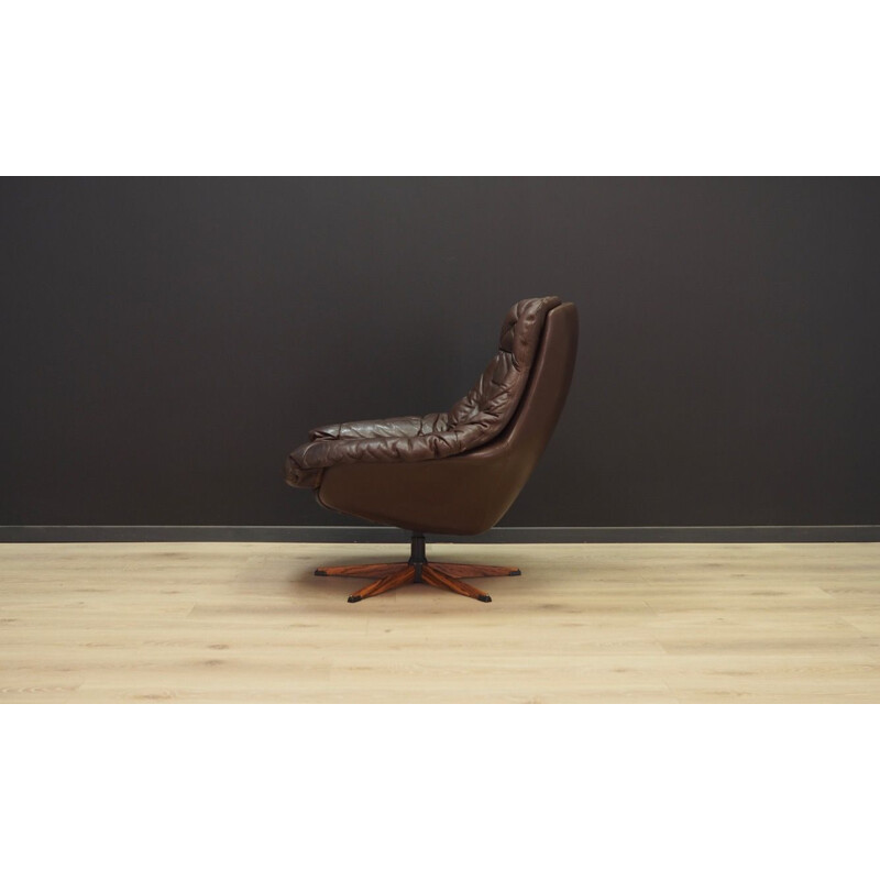 Vintage leather armchair by H.W Klein,1970