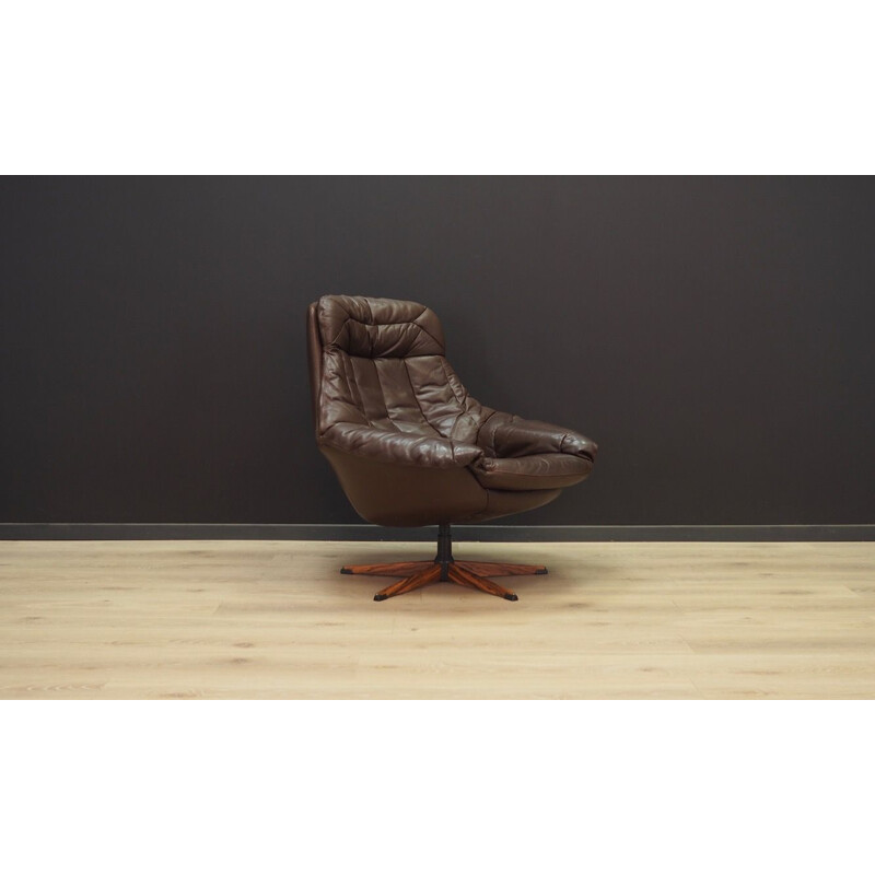 Vintage leather armchair by H.W Klein,1970