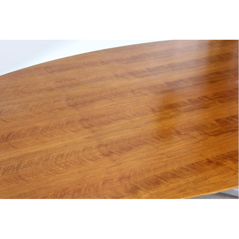 Knoll oval large dining table in wood, Florence KNOLL - 1960s