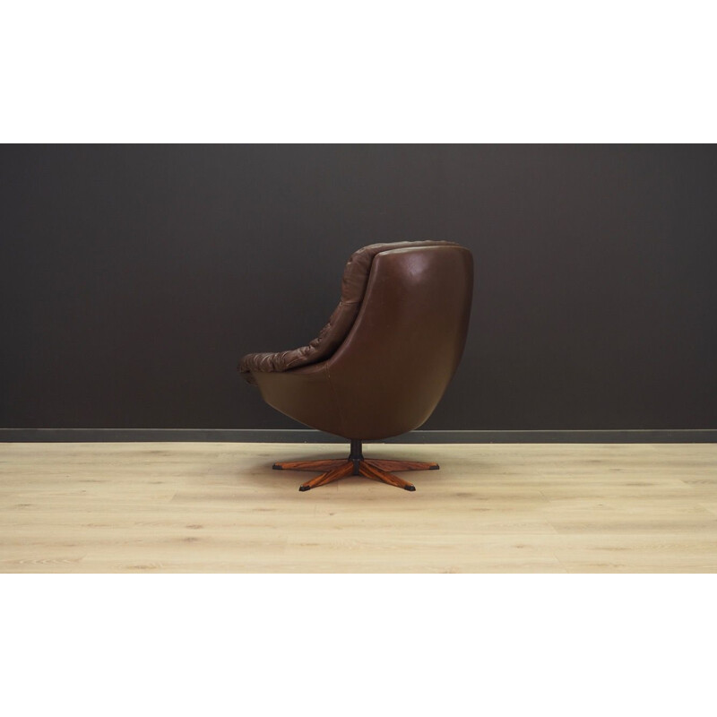 Vintage leather armchair by H.W Klein,1970