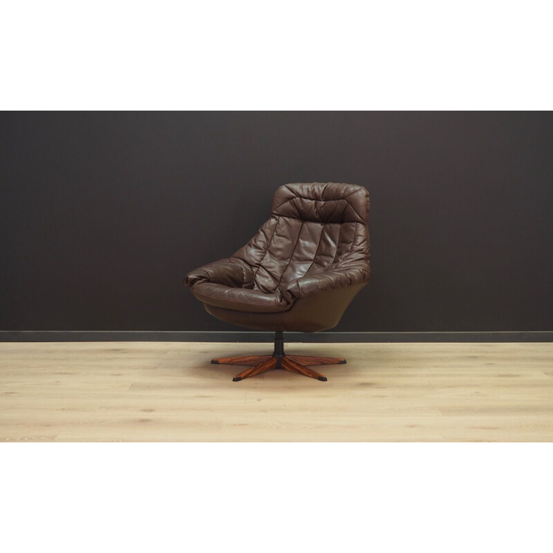 Vintage leather armchair by H.W Klein,1970