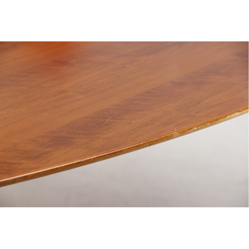 Knoll oval large dining table in wood, Florence KNOLL - 1960s