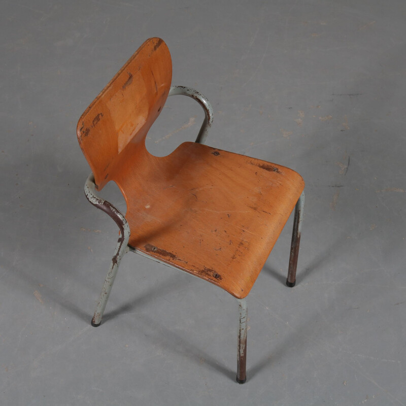 Chaise à repas vintage par Ahrend de Crikel,Pays-Bass,1950