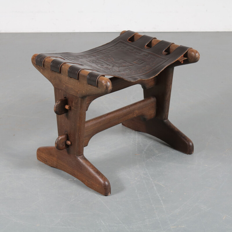 Vintage stool by Angel Pazmino, Ecuador,1960 