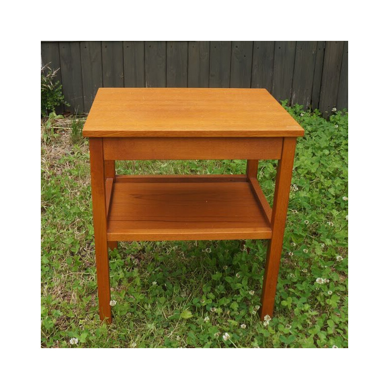 Vintage Scandinavian bedside table with drawer,1960