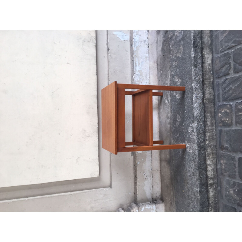 Vintage Scandinavian bedside table with drawer,1960