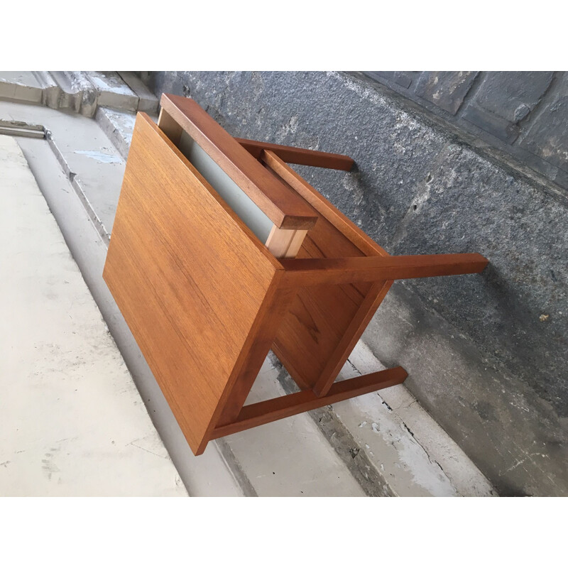 Vintage Scandinavian bedside table with drawer,1960