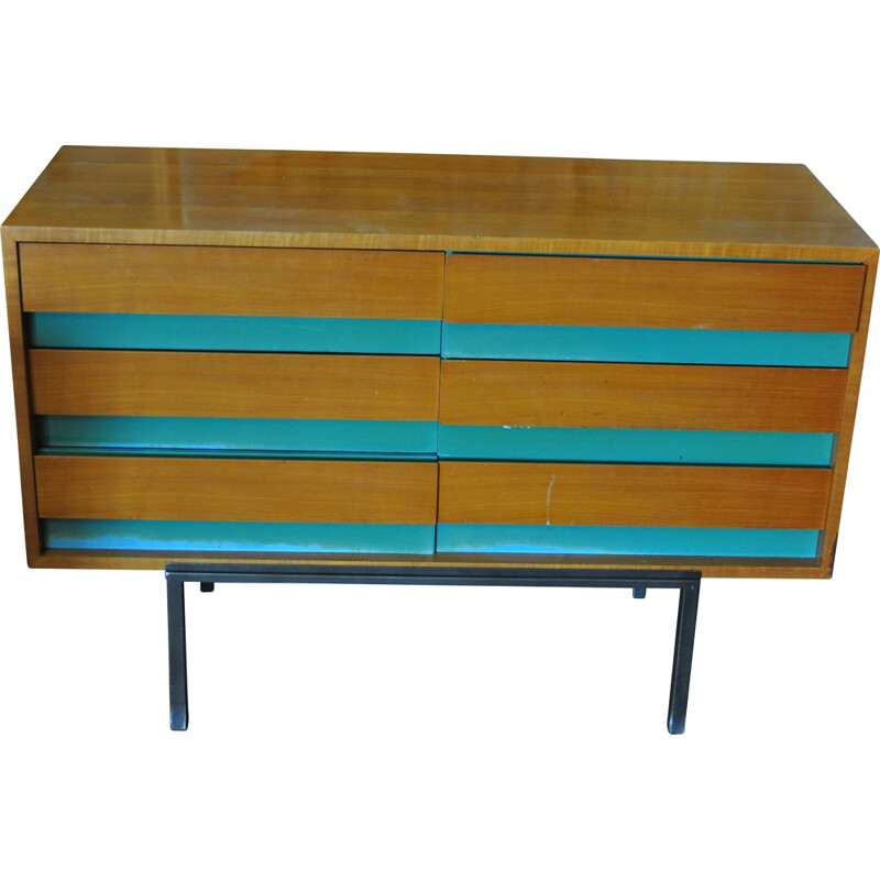Vintage chest of drawers in cherrywood, Bernard MARANGE - 1965
