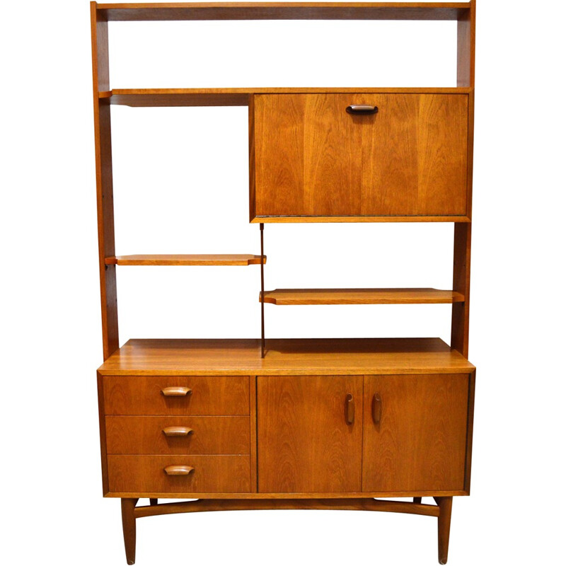 Gplan shelves in teak and afromosia, Victor WILKINS - 1960s