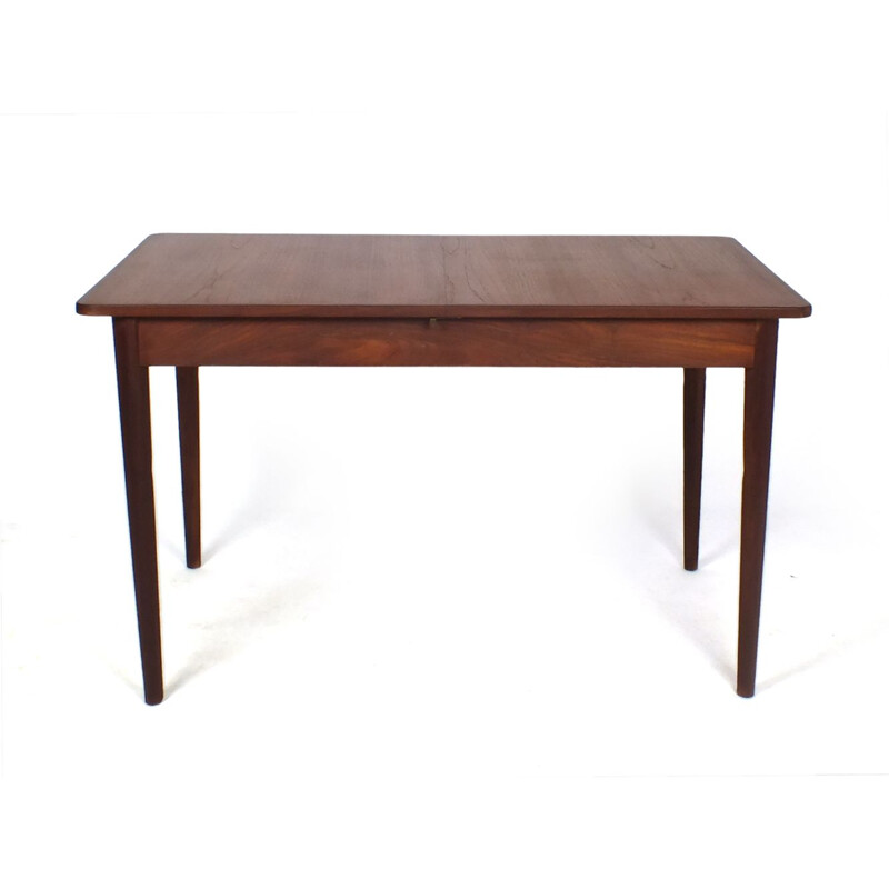 Vintage dining table in teak extendable 1960s