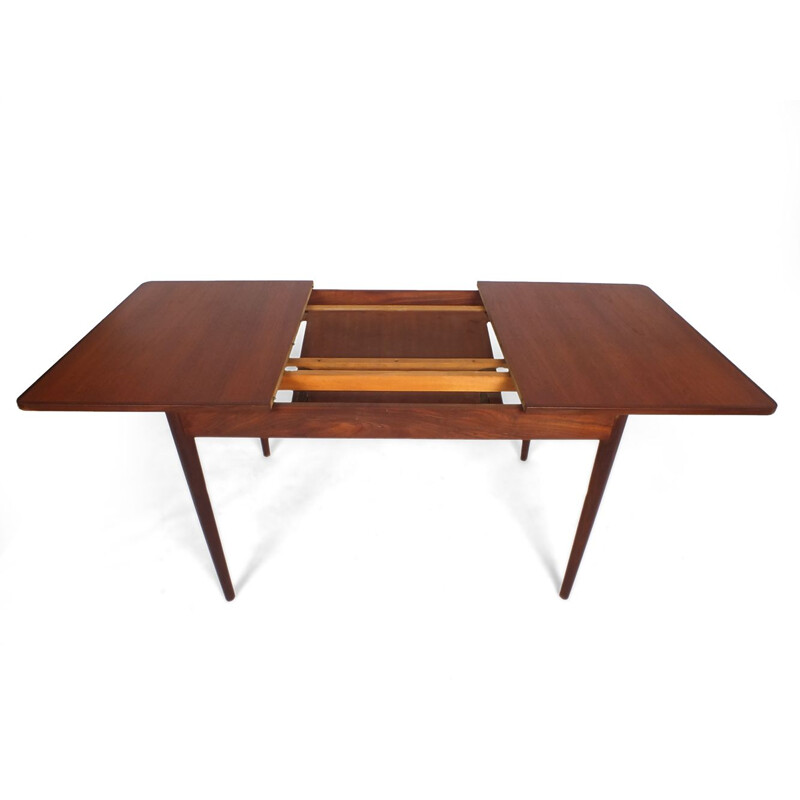 Vintage dining table in teak extendable 1960s